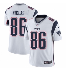 Youth Nike New England Patriots #86 Troy Niklas White Vapor Untouchable Limited Player NFL Jersey