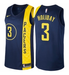 Women's Nike Indiana Pacers #3 Aaron Holiday Swingman Navy Blue NBA Jersey - City Edition