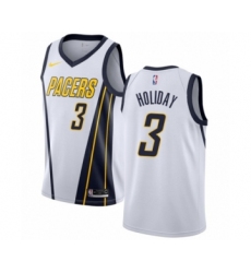 Youth Nike Indiana Pacers #3 Aaron Holiday White Swingman Jersey - Earned Edition