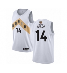 Women's Toronto Raptors #14 Danny Green Swingman White 2019 Basketball Finals Bound Jersey - City Edition