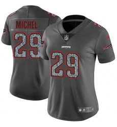 Women's Nike New England Patriots #29 Sony Michel Gray Static Vapor Untouchable Limited NFL Jersey