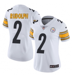 Women's Nike Pittsburgh Steelers #2 Mason Rudolph White Vapor Untouchable Limited Player NFL Jersey