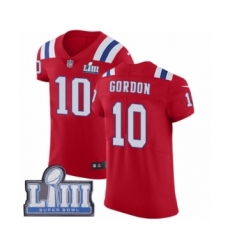 Men's Nike New England Patriots #10 Josh Gordon Red Alternate Vapor Untouchable Elite Player Super Bowl LIII Bound NFL Jersey