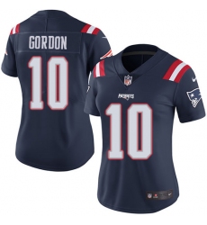 Women's Nike New England Patriots #10 Josh Gordon Limited Navy Blue Rush Vapor Untouchable NFL Jersey