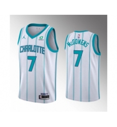 Men's Charlotte Hornets #7 Bryce McGowens 2022 Draft White Stitched Basketball Jersey
