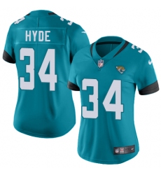 Women's Nike Jacksonville Jaguars #34 Carlos Hyde Teal Green Alternate Vapor Untouchable Limited Player NFL Jersey