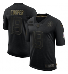 Men's Dallas Cowboys #19 Amari Cooper Black 2020 Salute To Service Limited Jersey