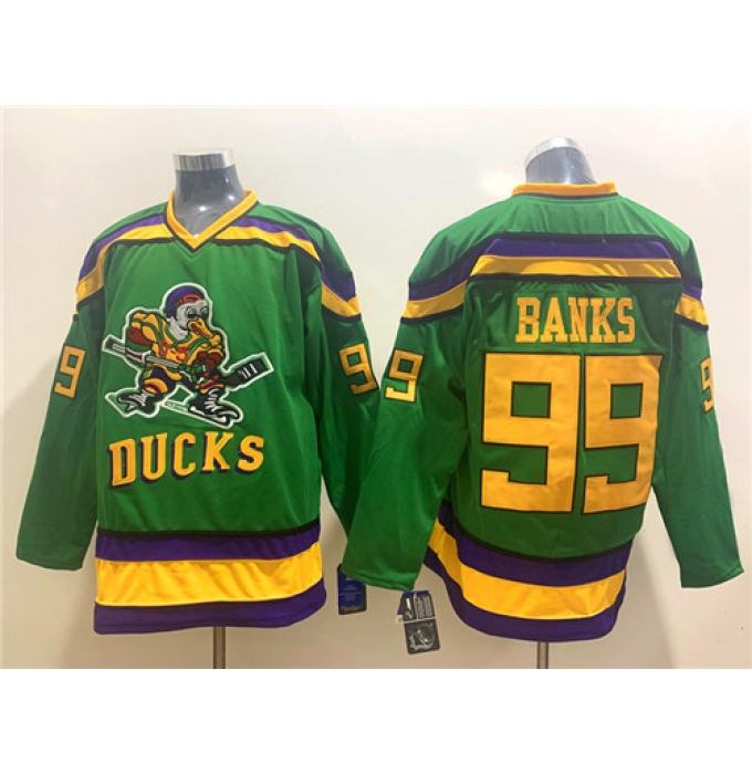 Men's Anaheim Ducks #99 Adam Banks Green CCM Jersey