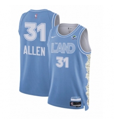 Men's Cleveland Cavaliers #31 Jarrett Allen Light Blue 2024-25 City Edition Stitched Jersey