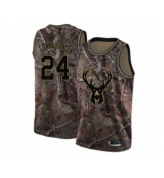 Women's Milwaukee Bucks #24 Pat Connaughton Swingman Camo Realtree Collection Basketball Jersey