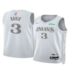 Men's Dallas Mavericks #3 Anthony Davis White 2025 City Edition Stitched Jersey