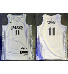 Men's Dallas Mavericks Active Player Custom White 2024-25 City Edition Stitched Basketball Jersey