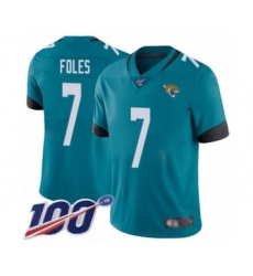 Youth Nike Jacksonville Jaguars #7 Nick Foles Teal Green Alternate Vapor Untouchable Limited Player 100th Season NFL Jersey
