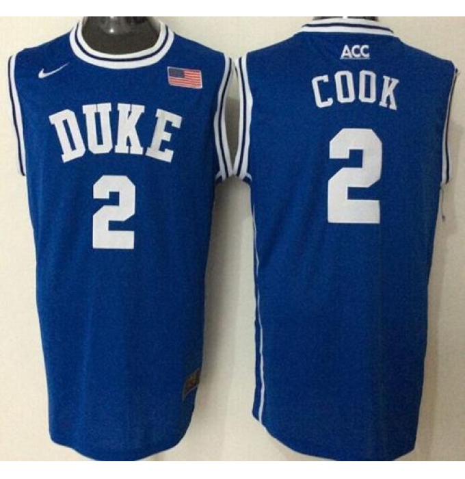 Blue Devils #2 Quinn Cook Blue Basketball New Stitched NCAA Jersey
