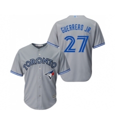 Men's Toronto Blue Jays #27 Vladimir Guerrero Jr. Replica Grey Road Baseball Jersey