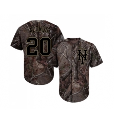 Youth New York Mets #20 Pete Alonso Authentic Camo Realtree Collection Flex Base Baseball Jersey