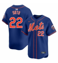 Men New York Mets Juan Soto #22 Blue Flex Base Stitched MLB Jersey