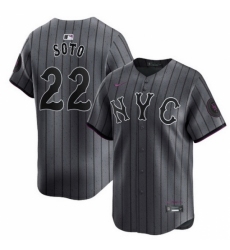 Men New York Mets Juan Soto #22 City Connect Limited Stitched MLB Jersey