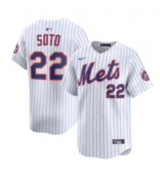 Men's New York Mets #22 Juan Soto Nike White Home Limited Player Jersey