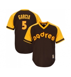 Youth San Diego Padres #5 Greg Garcia Replica Brown Alternate Cooperstown Cool Base Baseball Jersey