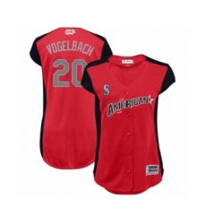 Women's Seattle Mariners #20 Dan Vogelbach Authentic Red American League 2019 Baseball All-Star Jersey