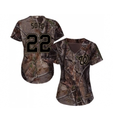 Women's Washington Nationals #22 Juan Soto Authentic Camo Realtree Collection Flex Base Baseball Jersey