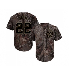 Youth Washington Nationals #22 Juan Soto Authentic Camo Realtree Collection Flex Base Baseball Jersey