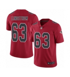 Men's Atlanta Falcons #63 Chris Lindstrom Limited Red Rush Vapor Untouchable Football Jersey