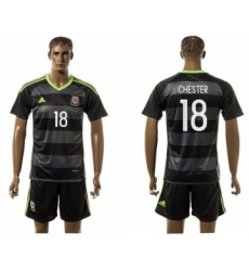 Wales #18 Chester Black Away Soccer Club Jersey
