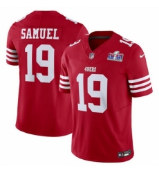 Youth San Francisco 49ers #19 Deebo Samuel Red 2023 F U S E Vapor Untouchable Limited Stitched Football 2024 Super Bowl LVIII Jersey