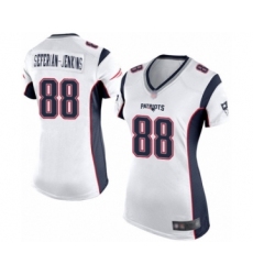 Women's New England Patriots #88 Austin Seferian-Jenkins Game White Football Jersey
