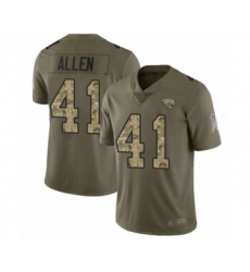 Men's Jacksonville Jaguars #41 Josh Allen Limited Olive Camo 2017 Salute to Service Football Jersey