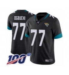 Men's Jacksonville Jaguars #77 Cedric Ogbuehi Black Team Color Vapor Untouchable Limited Player 100th Season Football Jersey
