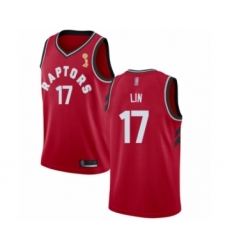 Youth Toronto Raptors #17 Jeremy Lin Swingman Red 2019 Basketball Finals Champions Jersey - Icon Edition
