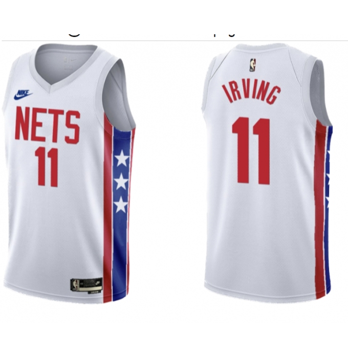 Men's Brooklyn Nets #11 Kyrie Irving 2022-23 Classic Edition White Jersey