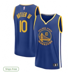 Men's Golden State Warriors #10 Jimmy Butler III Fanatics Royal Fast Break Replica Player Jersey