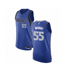 Men's Dallas Mavericks #55 Delon Wright Authentic Royal Blue Basketball Jersey - Icon Edition