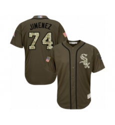 Men's Chicago White Sox #74 Eloy Jimenez Authentic Green Salute to Service Baseball Jersey