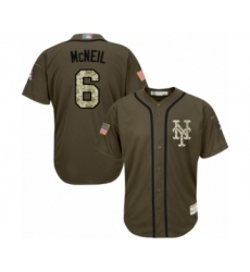 Men's New York Mets #6 Jeff McNeil Authentic Green Salute to Service Baseball Jersey