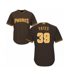 Youth San Diego Padres #39 Kirby Yates Authentic Brown Alternate Cool Base Baseball Jersey