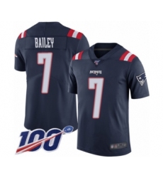 Youth New England Patriots #7 Jake Bailey Limited Navy Blue Rush Vapor Untouchable 100th Season Football Jersey