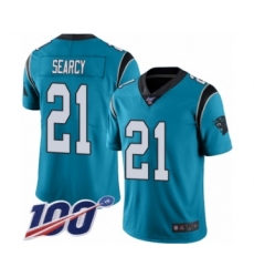 Men's Carolina Panthers #21 Da'Norris Searcy Limited Blue Rush Vapor Untouchable 100th Season Football Jersey
