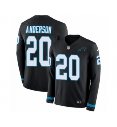 Men's Nike Carolina Panthers #20 C.J. Anderson Limited Black Therma Long Sleeve NFL Jersey