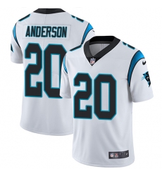 Men's Nike Carolina Panthers #20 C.J. Anderson White Vapor Untouchable Limited Player NFL Jersey