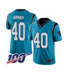 Youth Carolina Panthers #40 Alex Armah Blue Alternate Vapor Untouchable Limited Player 100th Season Football Jersey