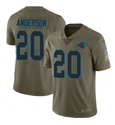 Youth Nike Carolina Panthers #20 C.J. Anderson Limited Olive 2017 Salute to Service NFL Jersey