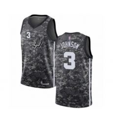 Youth San Antonio Spurs #3 Keldon Johnson Swingman Camo Basketball Jersey - City Edition