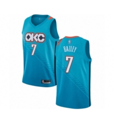 Men's Oklahoma City Thunder #7 Darius Bazley Authentic Turquoise Basketball Jersey - City Edition