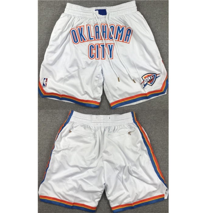Men's Oklahoma City Thunder White Shorts