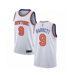 Men's New York Knicks #9 RJ Barrett Authentic White Basketball Jersey - Association Edition